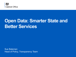 Open Data: Smarter State and Better Services