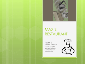 Team 2 Max's Restaurant Project v2