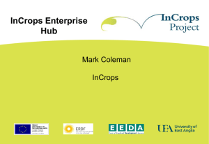 InCrops project: Algal Innovation Centre