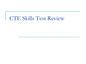CTE Skills Test Review