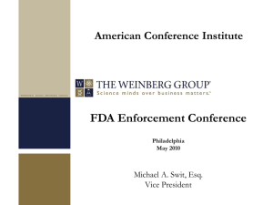 FDA Enforcement