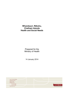 Wharekauri, rēkohu, chatham islands health and