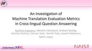 slides - Statistical Machine Translation
