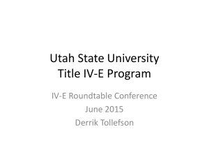 Utah State University Title IV-E Program