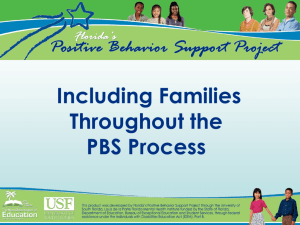 Including Families Throughout the PBS Process