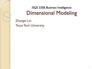 Dimensional Modeling - Zhangxi Lin's