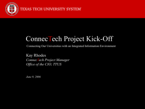 ConnecTech Kick-Off Presentation