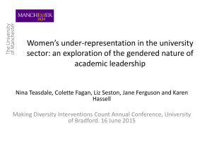Women's under-representation in the university sector