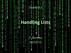 Handling Lists - Normalesup.org