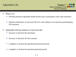 Chapter 7 Tools & Techniques of Life Insurance Planning 7