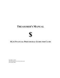 treasurer's manual - University of Vermont