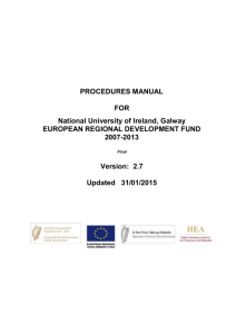 procedures manual - National University of Ireland, Galway