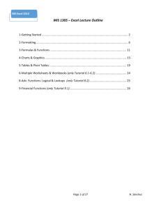 Excel Tables