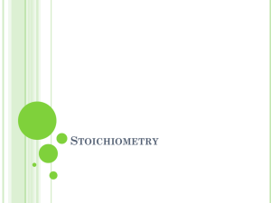 Stoichiometry Powerpoint