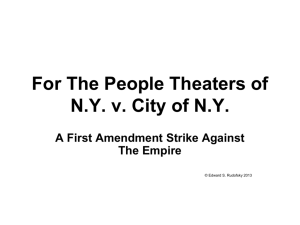 For The People Theaters of NY v. City of NY