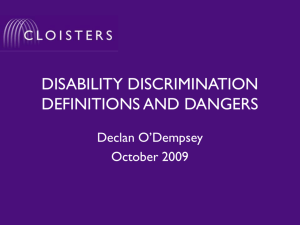 Disability Discrimination Definitions and dangers