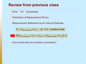 Period 5: DRD and Uncertainty for A Derived Quantity