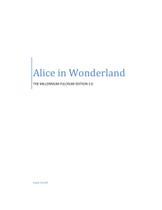 Alice in Wonderland - Briar Cliff University