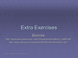 Extra Exercises.