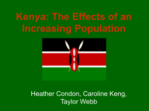 Kenya: The Effects of an Increasing Population