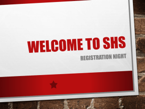 Registration Night Slide Show in Commons