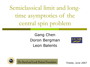 Semiclassical limit and long-time asymptotics of the central spin