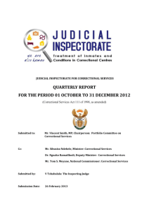 01 october to 31 december 2012 - Judicial Inspectorate for