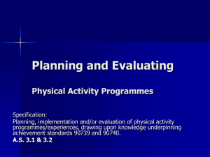 Physical Activity Programmes - peandhealth