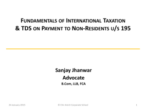 Fundamentals of International Taxation