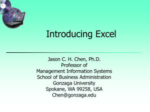 intro_Excel - Gonzaga University