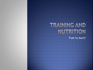 Training and Nutrition
