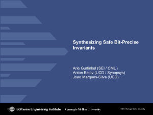Synthesizing Safe Bit-Precise Invariants - Arie Gurfinkel