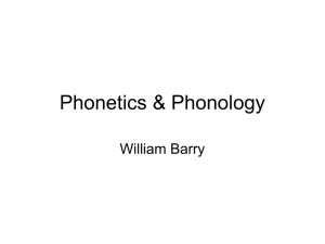 ppt - Computational Linguistics and Phonetics