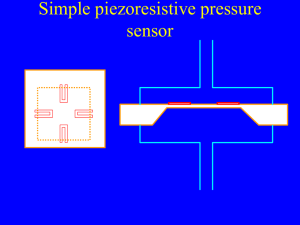 Simple piezoresistive pressure sensor