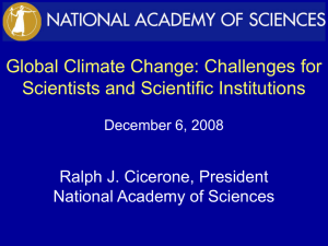 Dr. Ralph J. Cicerone - Academy Presidents' Forum
