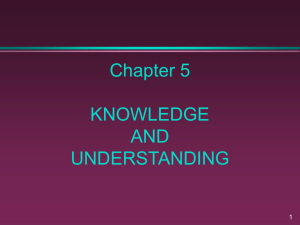 Chapter 4 CATEGORIZING AND COMPREHENDING INFORMATION