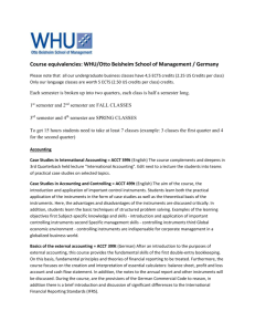 Course equivalencies: WHU/Otto Beisheim School of Management