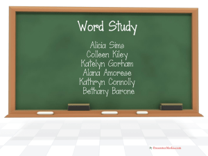 Word Study - Master File