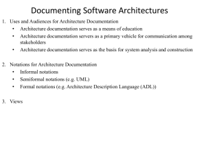 Documenting Software Architecture