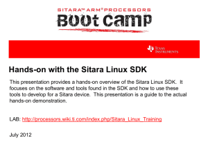Sitara - Hands-on with the Linux SDK