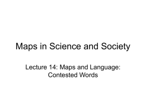 Maps and Language: Contested Words