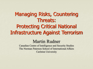 Managing Risks, Countering Threats: Protecting Critical