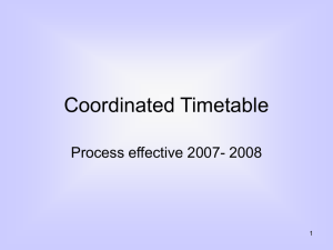 Data Collection for Coordinated Timetable