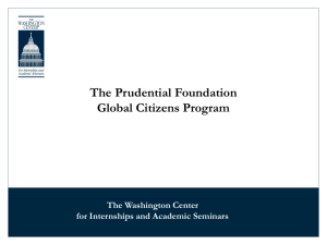 The Washington Center The Prudential Foundation Global Citizens