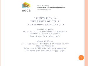 Rode & Wolfman–Orientation 101 NODA (ppt) - Midwest First