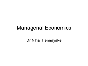 What is Managerial Economics?