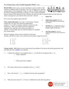 Notes inequlalities