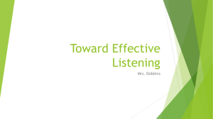 Toward Effective Listening