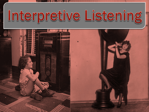 Interpretive Listening