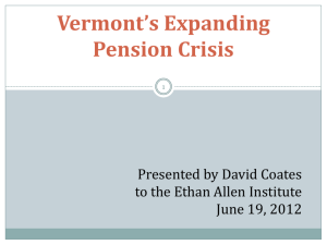 Vermont*s Expanding Pension Crisis